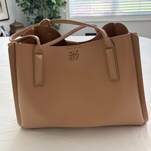 DKNY Blush Tan Leather Tote